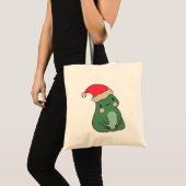 Kawaii Kikker Kerstcadeau Tote Bag (Voorkant (product))