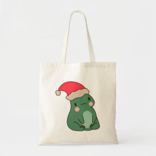 Kawaii Kikker Kerstcadeau Tote Bag