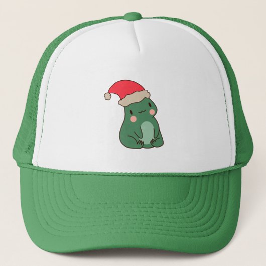 Kawaii Kikker Kerstfeest Pak Trucker Pet (Voorkant)