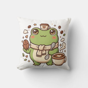 Kawaii Kikker Koffie Kussen