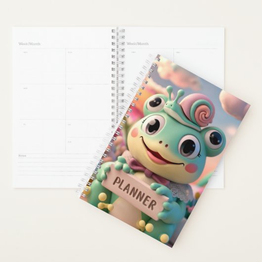 Kawaii Kikker met Slak Planner (Display)