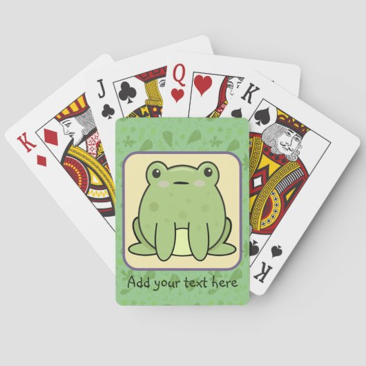 Kawaii Kikker  Pokerkaarten (Achterkant)