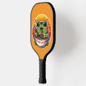 Kawaii Kikker Slurping Ramen Noodles Kleurrijke An Pickleball Paddle (Links)
