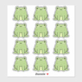 Kawaii Kikkers Sticker (Vel)