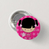 Kawaii Kimono Badge Ronde Button 3,2 Cm (Voorkant /achterkant)