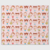 Kawaii Kinder Cadeaupapier (Vlak)