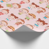 Kawaii Kinder Cadeaupapier (Hoek)