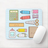 Kawaii Kinder Terug naar schoolspullen Muismat (Met muis)