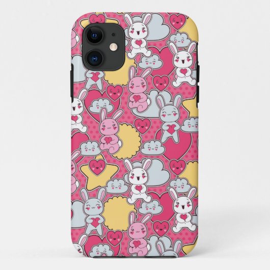 Kawaii kinderpatroon met leuke krabbels Case-Mate iPhone case (Achterkant)