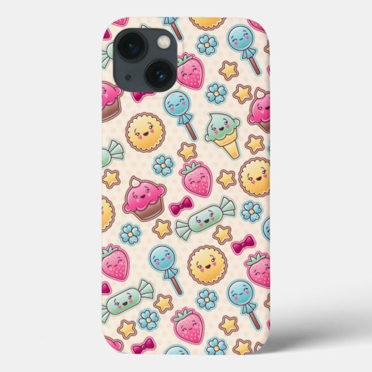 Kawaii-kinderpatroon met schattige doedels Case-Mate iPhone case (Achterkant)