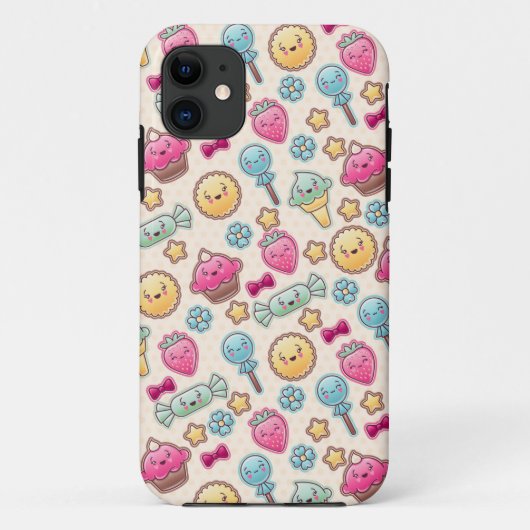 Kawaii-kinderpatroon met schattige doedels Case-Mate iPhone case (Achterkant)