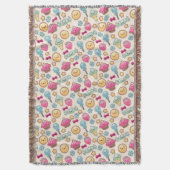Kawaii-kinderpatroon met schattige doedels deken (Voorkant Verticaal)