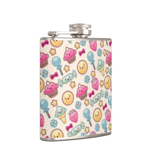 Kawaii-kinderpatroon met schattige doedels heupfles (Rechts)