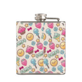 Kawaii-kinderpatroon met schattige doedels heupfles (Achterkant)