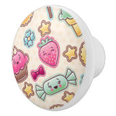 Kawaii-kinderpatroon met schattige doedels keramische knop (Rechts)