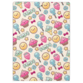 Kawaii-kinderpatroon met schattige doedels klembord (Achterkant)