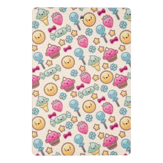 Kawaii-kinderpatroon met schattige doedels mini klembord (Achterkant)