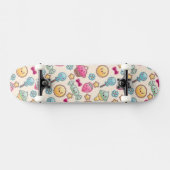 Kawaii-kinderpatroon met schattige doedels skateboard (Horizontaal)