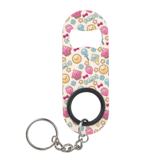Kawaii-kinderpatroon met schattige doedels sleutelhanger flessenopener (Voorkant)