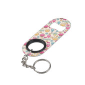 Kawaii-kinderpatroon met schattige doedels sleutelhanger flessenopener (Achterkant Gekanteld)