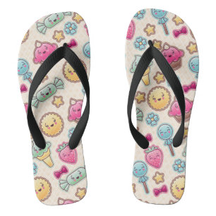 Kawaii-kinderpatroon met schattige doedels teenslippers