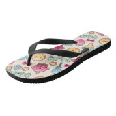 Kawaii-kinderpatroon met schattige doedels teenslippers (Schuin)