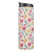 Kawaii-kinderpatroon met schattige doedels thermosbeker (Geroteerd rechts)