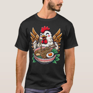 Kawaii Kip Eet Ramen Noedels T-shirt