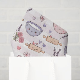 Kawaii Kitchen Heart Baking Pink White Purple Tissuepapier