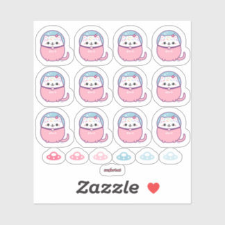Kawaii Kitipai Astronaut Cat Sticker