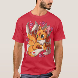 Kawaii Kitsune voor Japanse Nine, afgebeeld voor m T-shirt
