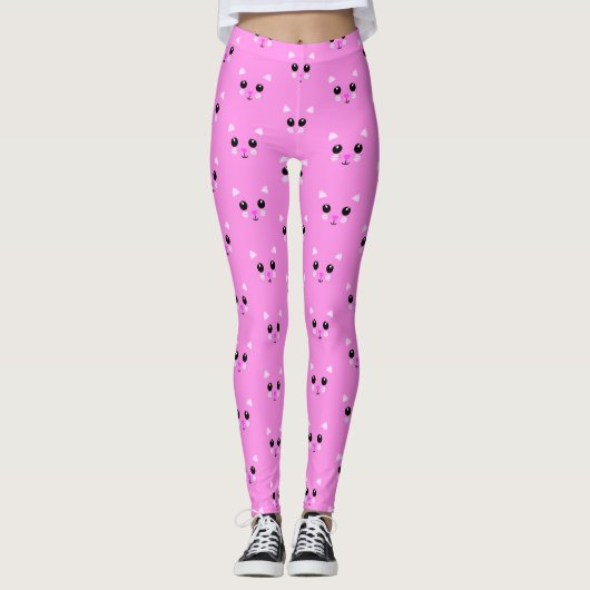 Kawaii Kitten Leggings (Voorkant)