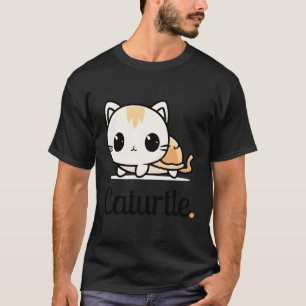 Kawaii kitten vee anime kat chibi schildpad kat t-shirt