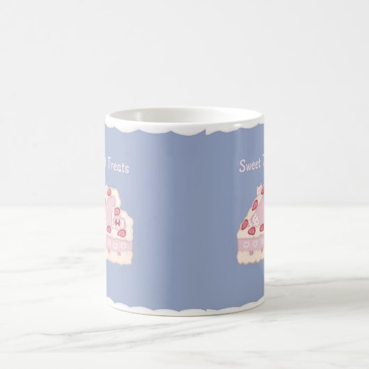 Kawaii Kittens Aardbeien Cake Sweet Treats Mok (Center)