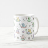 Kawaii Kittens Baking Pattern Coffee Mug Koffiemok (Voorkant rechts)
