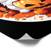 Kawaii Kittens spelen met een kleine pompoen Poster (Hoek)