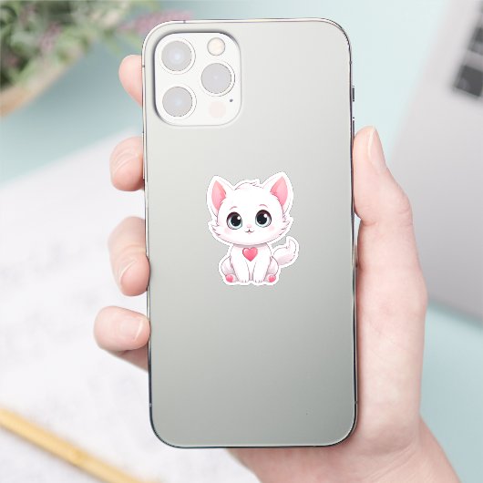 Kawaii Kittens Sticker (Telefoon)