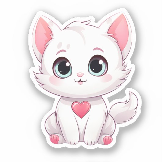 Kawaii Kittens Sticker (Voorkant)