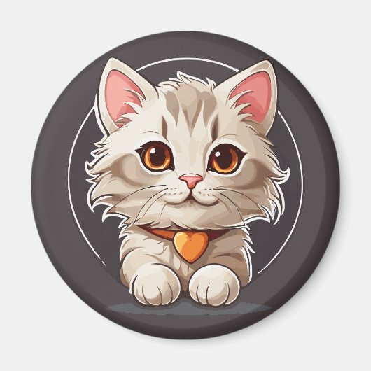 Kawaii Kitty Cat Magneet (Voorkant)
