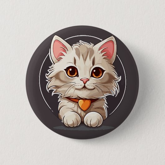 Kawaii Kitty Cat Ronde Button 5,7 Cm (Voorkant)