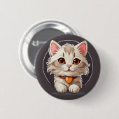 Kawaii Kitty Cat Ronde Button 5,7 Cm (Voorkant /achterkant)