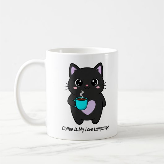 Kawaii Kitty Coffee Lover Gift | Cat Mom Cup Koffiemok (Links)