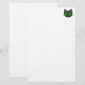 Kawaii Kitty Halloween Briefpapier (Voorkant / Achterkant)