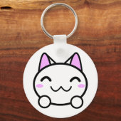 Kawaii Kitty Knop Sleutelhanger (Voorkant)