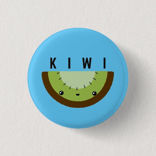 Kawaii | Kiwi | Badge Ronde Button 3,2 Cm (Voorkant)