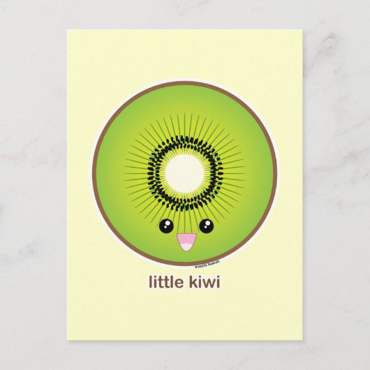 Kawaii Kiwi Briefkaart (Voorkant)