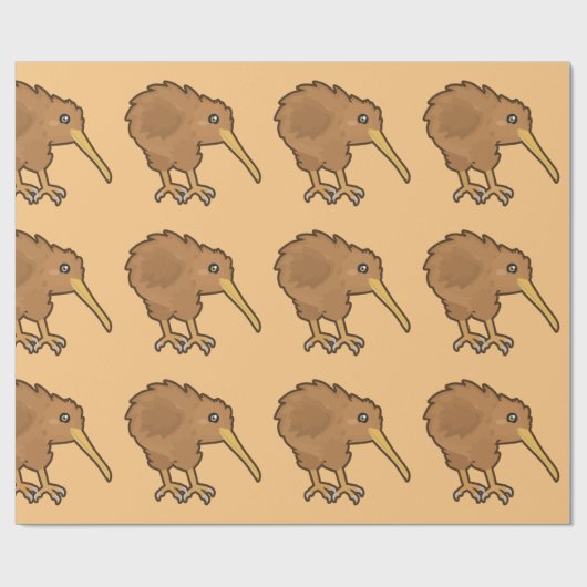 Kawaii Kiwi Cadeaupapier (Vlak)