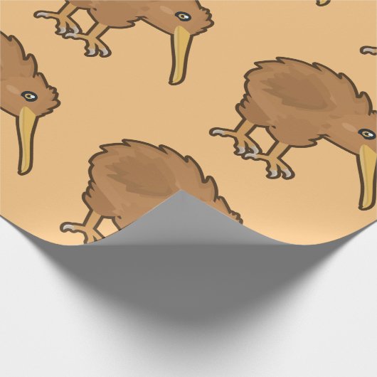 Kawaii Kiwi Cadeaupapier (Hoek)