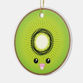 Kawaii Kiwi Keramisch Ornament (Links)