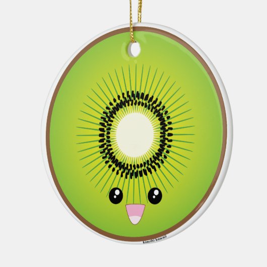 Kawaii Kiwi Keramisch Ornament (Links)